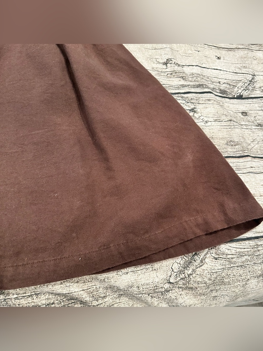 Noble Utility Dress in Chocolate Brown Zip Front; Organic Size Medium - Picture 2 of 8